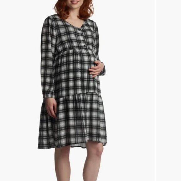 NWT Everly Grey: Tara Long Sleeve Maternity/Nursing Dress - Picture 1 of 8